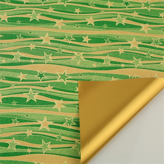 Arak kartopak Estrella zvjezdice 70x100cm 10kom zelena/zlatna