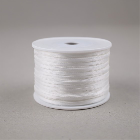 Traka saten 3mm/100m premium prljavo bijela 000