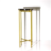 Stolić metal/staklo h62 d28cm zlatna