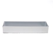 Posuda plastična pravokutnik 32x10,5xh5cm srebrna