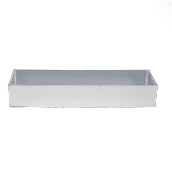 Posuda plastična pravokutnik 32x10,5xh5cm srebrna