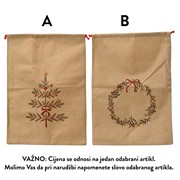 Vreća poliester božićna 42x1xh60cm natur 2ass