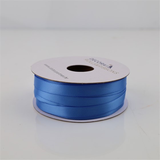 Traka saten 10mm/50m premium capri plava 337