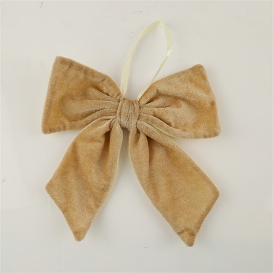 Mašna velvet 25xh26cm staro zlatna