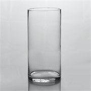 Staklo vaza cilindar h25cm d12cm šlif