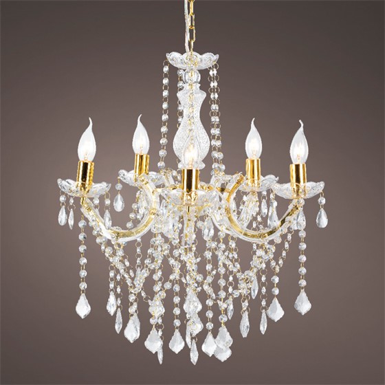 Luster s kristalima d50cm h58cm bijela