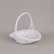 Košara oval 34x25/h12cm bijeljena