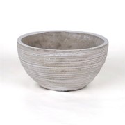 Cement posuda okrugla d17xh9,5cm bijela/siva