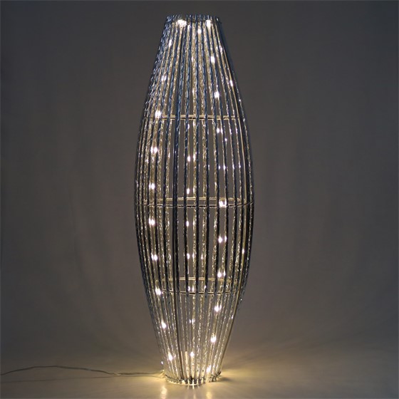 LED lampice viseća svjetiljka h53cm d19cm 60LED IP44 srebrna