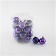 Staklene kuglice 4cm/24kom - ljubičasta S/M