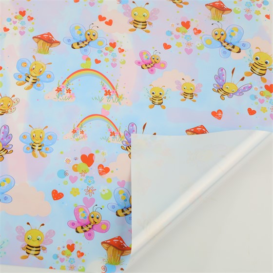 Arak kartopak Pčele dječji 70x100cm, 10kom sv.plava