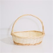 Košara oval 38x31x12/h30cm bijeljena