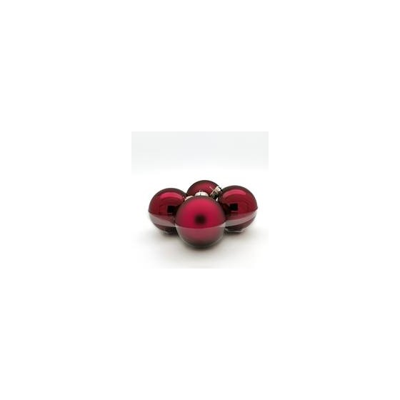 Staklene kuglice 10cm/4kom - burgundy S/M