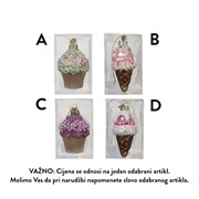 Ukras za bor cupcake/sladoled h7cm d5cm 4ass