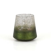 Staklo svijećnjak/vaza h12cm d11cm moss zelena