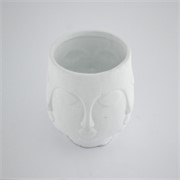 Cement posuda lica 19x19x14cm bijela