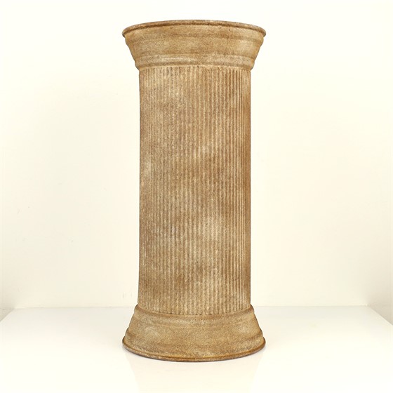 Stup - metal 33x33xh71cm siva/sv.smeđa