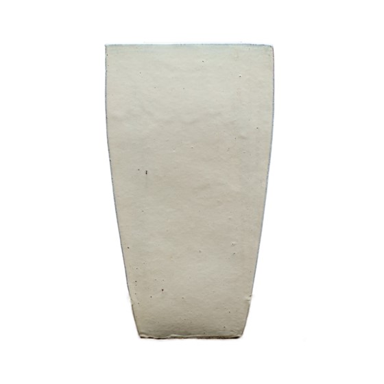 Keramička posuda glazirana četvrtasta h52 d27cm staro bijela