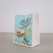 Vrećica 18x10cm h23cm cvjetna plava