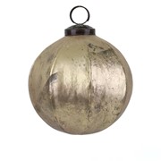 Staklena kuglica antique octad 10cm srebrna