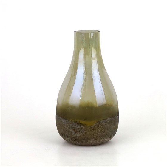 Staklo vaza boca h21cm d11,5cm zelena