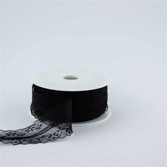 Traka 2004 čipka 36mm/15m crna 100