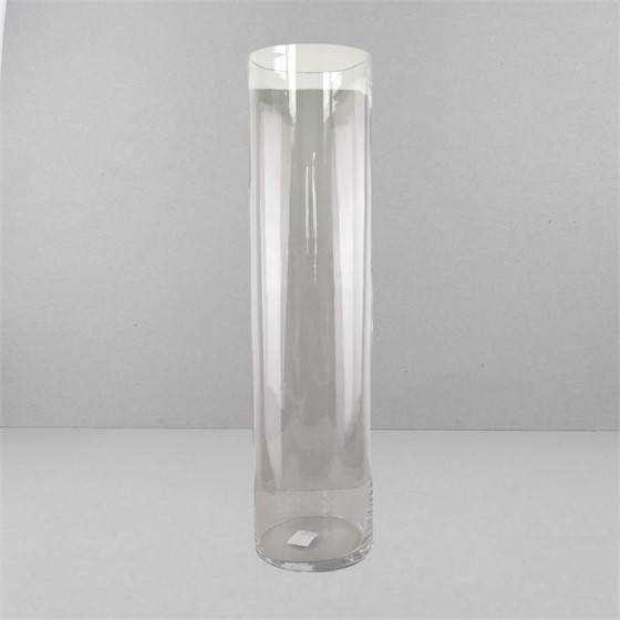 Staklo vaza cilindar h120d25cm šlif