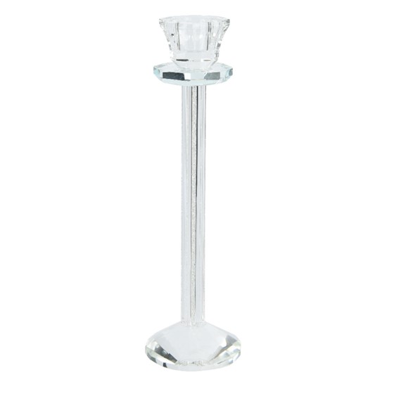 Svijećnjak staklo h30d7cm prozirna