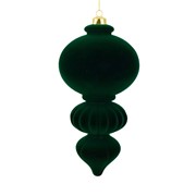 Ukras za bor 28x14cm ornament C  flok - t.zelena