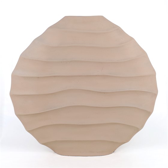 Vaza metalna flat spiral 60x13x56cm ivory