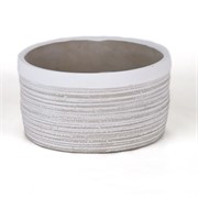 Cement posuda okrugla d17xh9cm siva/bijela