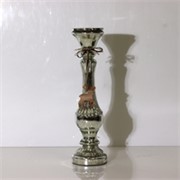 Staklo svijećnjak h45 d11,5cm srebrna