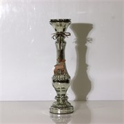 Staklo svijećnjak h45 d11,5cm srebrna