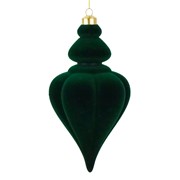 Ukras za bor  25x11.5cm ornament A flok- t.zelena