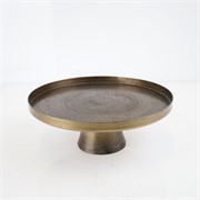 Metalni etažer 29x29xh12cm staro zlatna