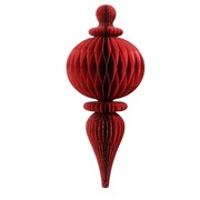Ukras papirni finial 34xh80cm crvena