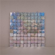 Svjetlucava zidna ploča laser 30x30cm srebrna