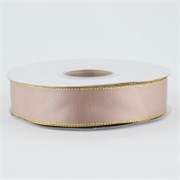 Traka saten s zl.rubom 25mm/41,1m cameo roza