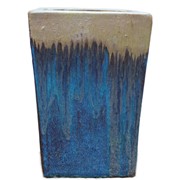 Keramička posuda glazirana četvrtasta h59 d40cm plava s preljevom