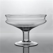 Staklo posuda na nogu h19cm d26cm šlif