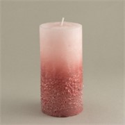 Svijeća gliter lfg 6,8xh14cm -  puder roza