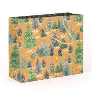 Vrećica 31x12cm h26 božićna natur/zelena