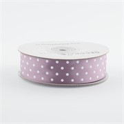 Traka saten na točke 25mm/25m fresco lila/bijela 434