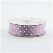 Traka saten na točke 25mm/25m fresco lila/bijela 434