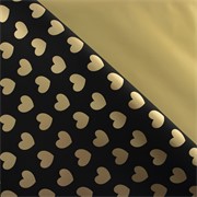 Arak kartopak srca 70x100cm 10kom crna/zlatna