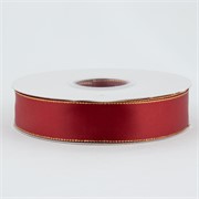 Traka saten s zl.rubom 25mm/32m bordo