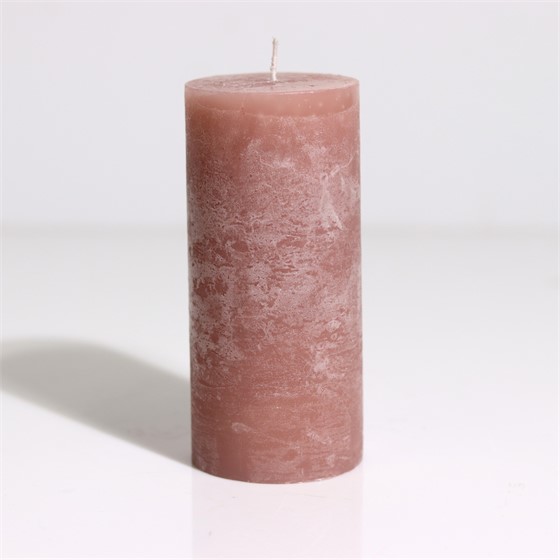 Svijeća frost 6,8xh15cm - mauve