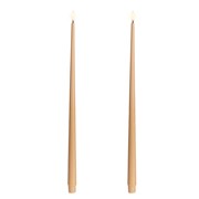 LED svijeća konus x2kom d2,2 h42,5cm bež ww