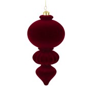 Ukras za bor 28x14cm ornament C flok - bordo