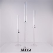 Svijećnjak kristal sa cilindrom h83 d12cm